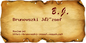 Brunovszki József névjegykártya